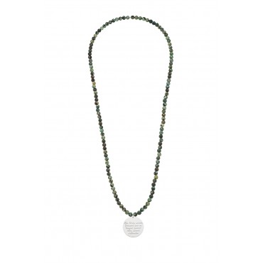 Sautoir Médaille Théo Turquoise