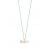 Sautoir Perles Turquoise Médaille Oeil PM