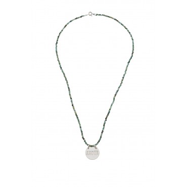 Collier Perles Amour Turq. Naturelle