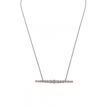 Collier ligne zirconium