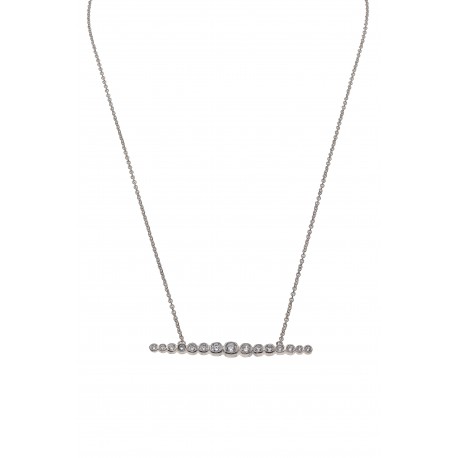 Collier ligne zirconium