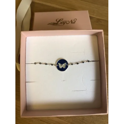 Bracelet Papillon Bleu Hématite