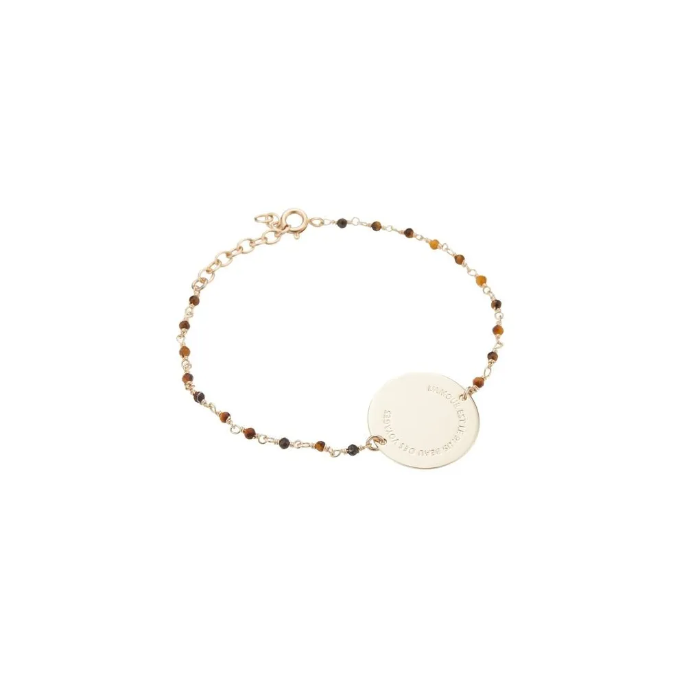 Bracelet Médaille Voyages Oeil de Tigre