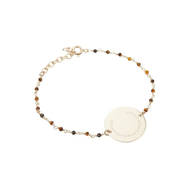 Bracelet Médaille Voyages Oeil de Tigre