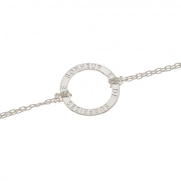 Bracelet Chaine Médaille Cercle La Vie