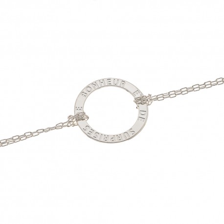 Bracelet Chaine Médaille Cercle La Vie