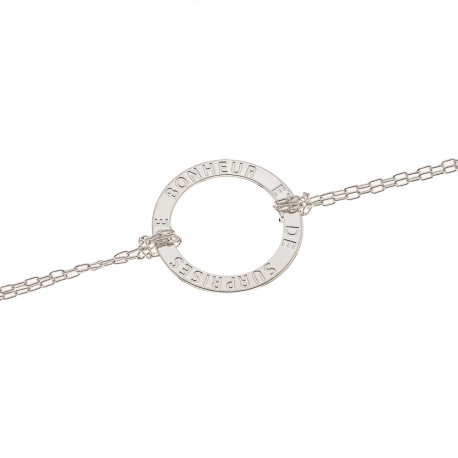 Bracelet Chaine Médaille Cercle La Vie