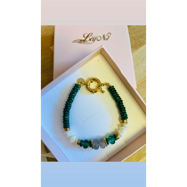 Bracelet Capsule lena malachite