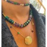 Collier Melrose Amalfi calcite verte / améthyste