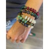 Bracelet Melrose positano calcite verte / Red Ruby