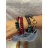 Bracelet Melrose positano calcite verte / Red Ruby