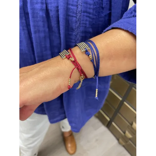 Bracelet demi jonc fil de soie