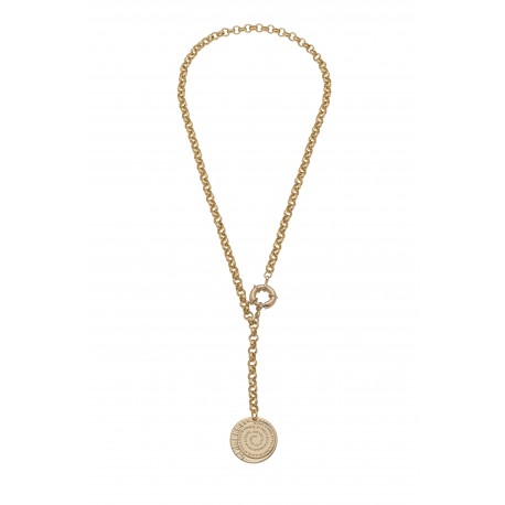 Collier chaîne jaseron médaille Hugo 1
