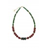 Collier Melrose positano calcite verte / Red Ruby