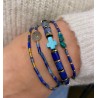 Bracelet lapis croix turquoise