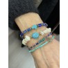 Bracelet scarabée turquoise nacre