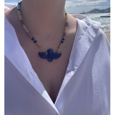 Collier birdy lapis lazuli