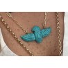 Collier Birdy chaîne turquoise