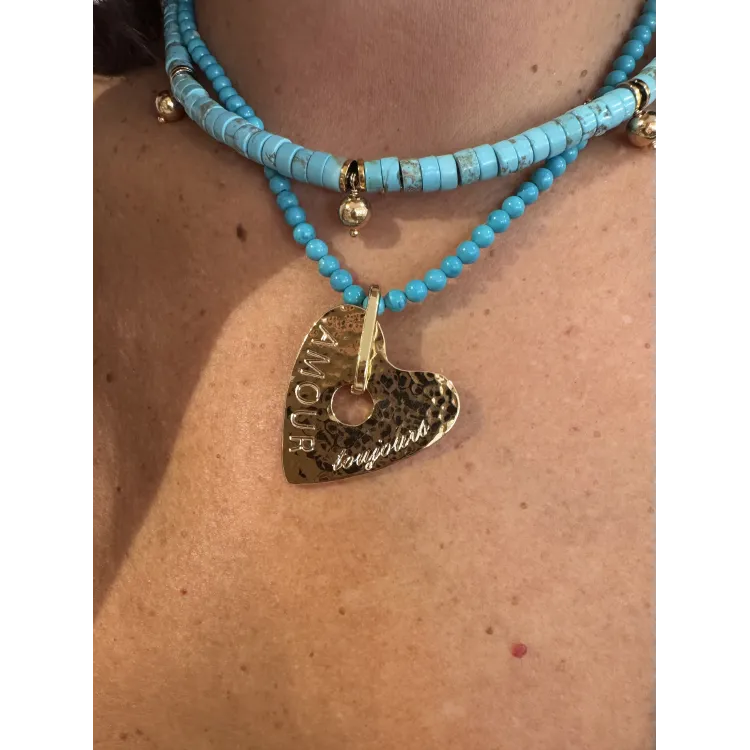 Médaille cœur Amour toujours