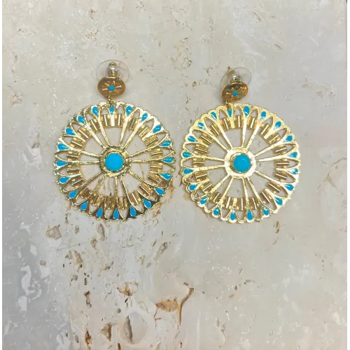 Bo flocon turquoise