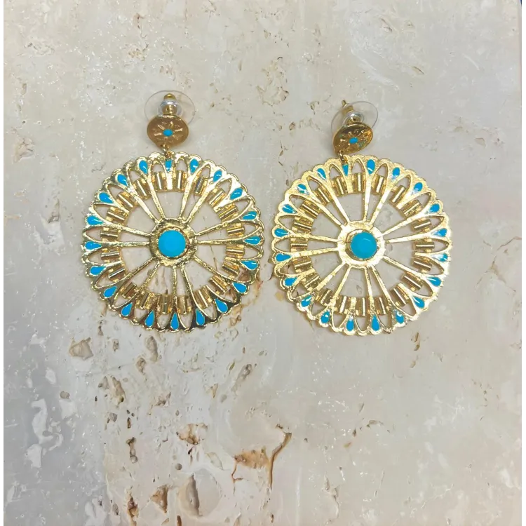 Bo flocon turquoise