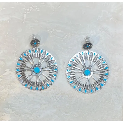 Bo flocon turquoise