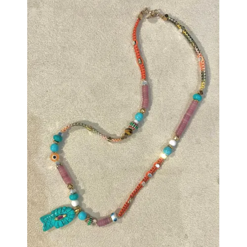 Collier Fish turquoise