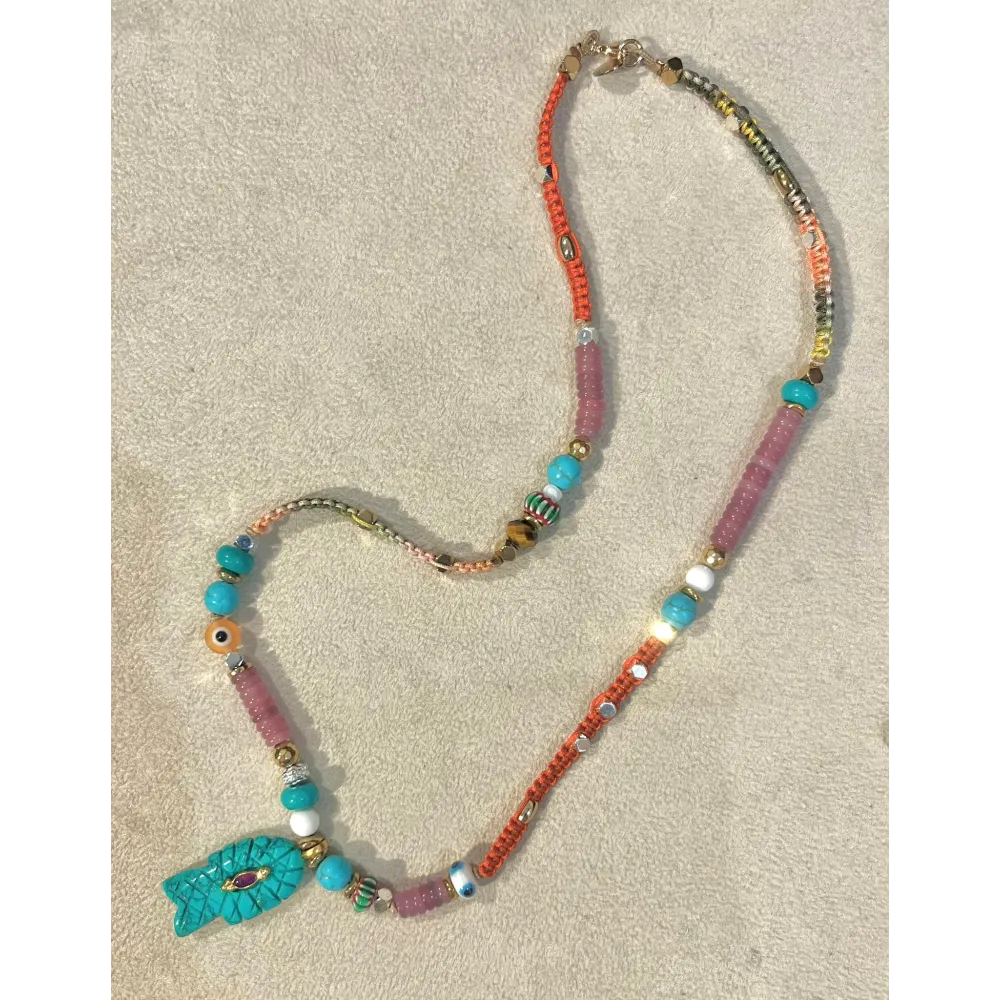 Collier Fish turquoise