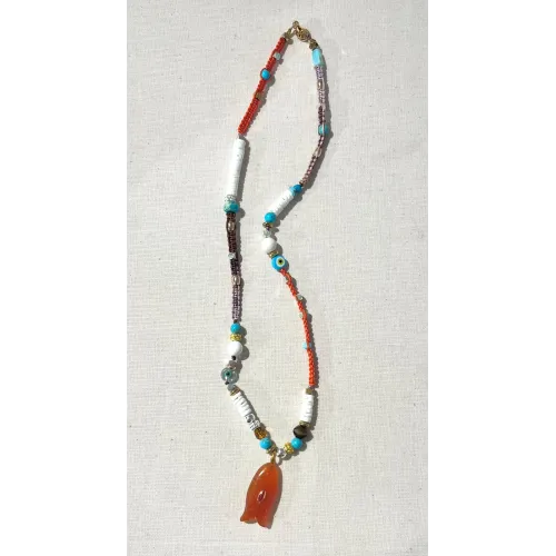 Collier Fish turquoise