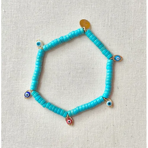 bracelet turquoise multi oeil