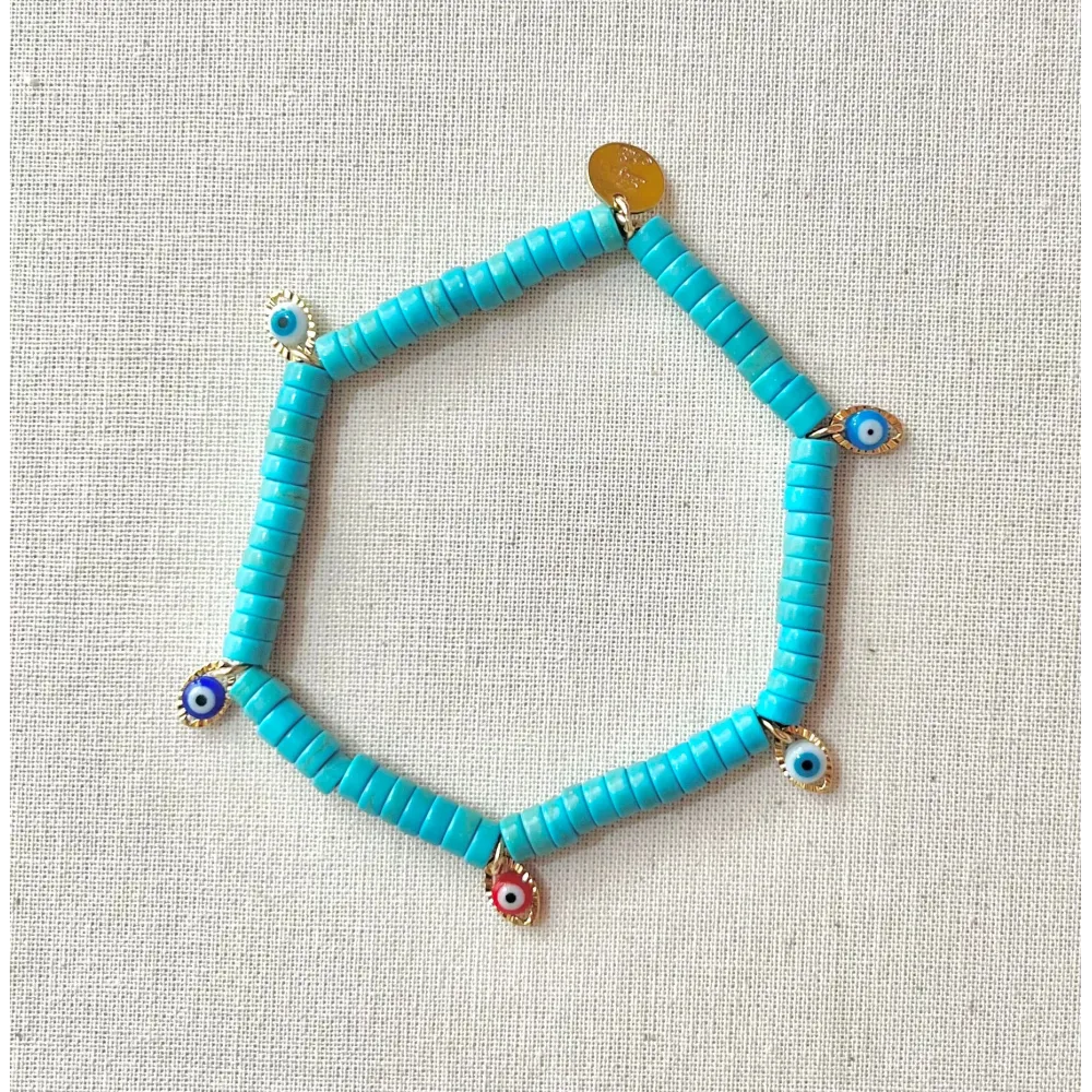 bracelet turquoise multi oeil