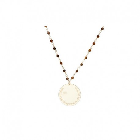 Collier l'amour est le plus beau des voyages Hématite