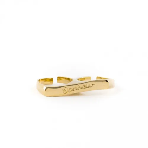 Bague bonheur double doigt