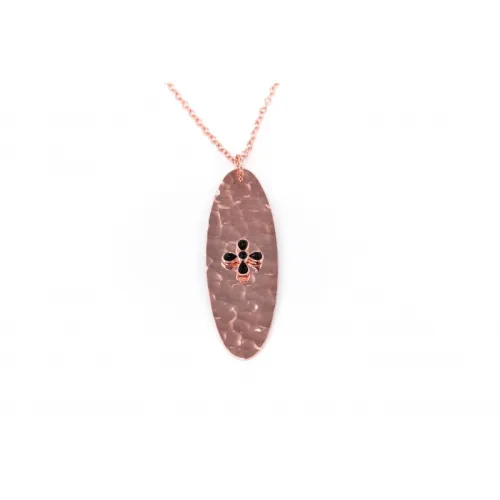 Medaille ovale martele fleur