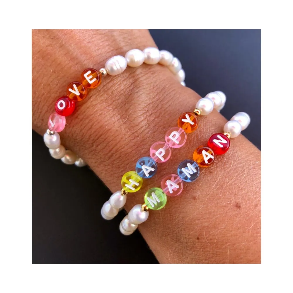 Bracelet Perles Alphabet