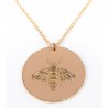 Collier Médaille Abeille Nude